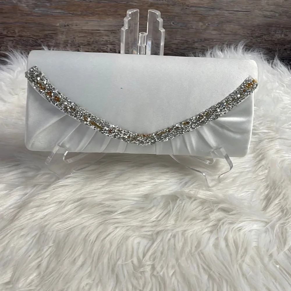 Vintage White Evening Clutch Bag